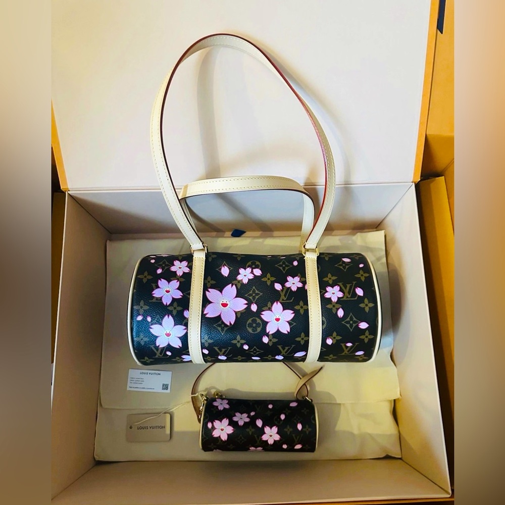 ** SOLD** Louis Vuitton x Murakami 2025 Cherry Blossom Monogram Papillon Handbag - Picture 4 of 13